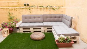 Listado de sofas con palets para terraza para comprar en Internet
