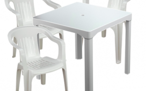 Selección de mesas y sillas plasticas para comprar por Internet